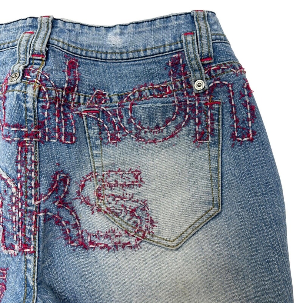 Akademiks‎ Womens Vintage Embroidered Bootcut Jeans 26 - Picture 5 of 12